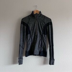 Lululemon Athletica Gray and Black Zip-Up Top